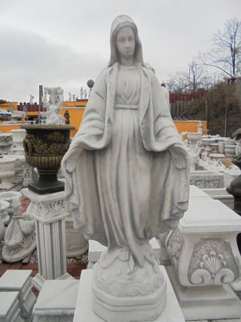 Kleine Madonna Figur der Heilige Maria Steinfigur Heiligenfigur Mutter Gottes 63cm 17kg BAD-1528