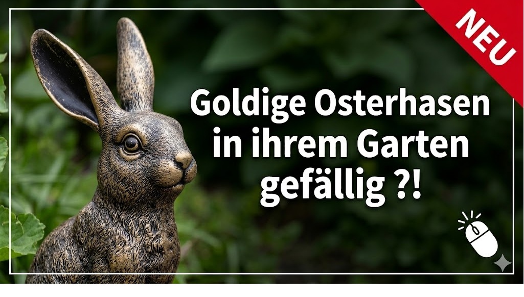 Osterhasen Steinfiguren XXL Button