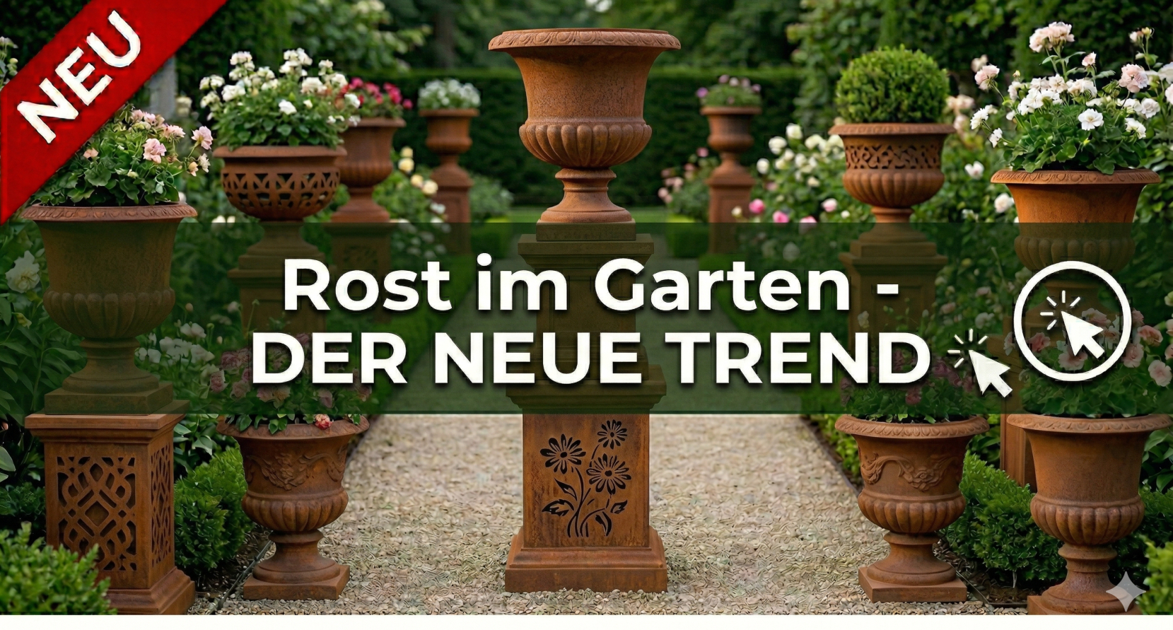 Rost Pflanzkübel - XL grüner Button