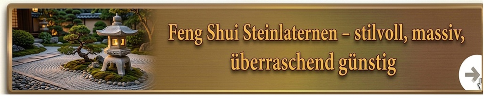 Steinlaternen Gold Button