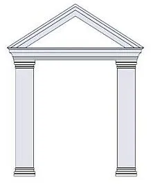 Säulenportal, Portal, Tympanon, Dreiecksgiebel, Tympanum,