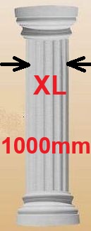 Säulen rund kanneliert 100cm Durchmesser