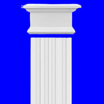 Styroporstuck flache Wandsäulen Pilaster Ziersäulen Fassadenstuck Dekoration