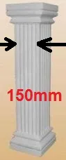 Säulen Halbschalen Verkleidungen 15cm eckig kanneliert