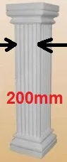 Säulen Halbschalen Verkleidungen 20cm eckig kanneliert
