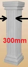 Säulen Halbschalen Verkleidungen 30cm eckig kanneliert