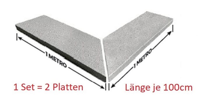 Betonplatten Eckplatten Mauerabdeckung