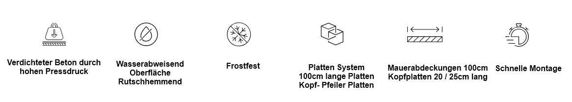 Betonplatten Mauer Abdecplatten Eigenschaften