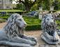 Preview: Löwenfiguren Paar Garten Steinfiguren