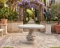 Preview: Betontisch massiver runder Gartentisch aus assivem Beton