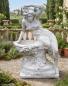 Preview: Gartenfigur Frau mit Pflanzschale Weißbeton Steinguss 141cm
