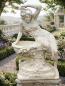 Preview: Gartenfigur Frau mit Pflanzschale Weißbeton Steinguss 141cm