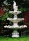 Preview: Großer Gartenbrunnen mit 3 Wasserschalen und kleiner Frauen Figur