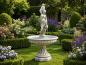 Preview: Gartenbrunnen mit großer Wasserschale Figur Wasserträgerin Frau mit Wasserkrug