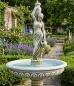 Preview: Gartenbrunnen mit großer Wasserschale Figur Wasserträgerin Frau mit Wasserkrug