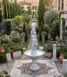 Preview: Großer Gartenbrunnen mit Wasserträgerin Figur Frau mit Krug Steinguss Springbrunnen 230cm 373kg