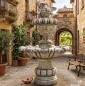 Preview: Gartenbrunnen Turteltauben Wasserpilz Kaskaden Garten Springbrunnen 146cm