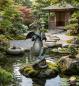 Preview: Drachen Figur wasserspeiend Gartenteich Skulptur
