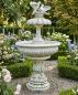 Preview: Gartenbrunnen mit Sockel Fuß mit Turtel Taubenpaar
