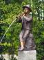 Preview: Gartenfigur Flötenspieler Junge Wasserspeier Bronze Figur