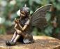 Preview: Bronzefigur kleine sitzende Elfen