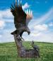 Preview: Große Adler Bronze Gartenfigur