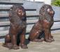 Preview: Bronze Löwen Figuren Paar