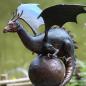 Preview: Majestätischer Bronze Drache auf Kugel 57cm