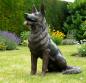 Preview: Bronzeskulptur Schäferhund Rex – Edle Hundeskulptur 75cm