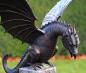 Preview: Bronzeskulptur Drache Fabelwesen – edle Gartendekoration & Drachenskulptur 60cm