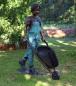 Preview: Bronzefigur Junge mit Schubkarre 119cm