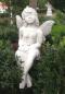 Preview: Gartenfigur sitzende Elfe als Steinfigur Engel Figur 45cm hoch BAD-1011