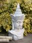 Preview: Gartenfigur Buddhakopf Steinguss