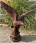 Preview: Massive Adler Steinfigur in Kupferoptik Seeadler Steinadler für Garten und Terrasse