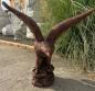 Preview: Massive Adler Steinfigur in Kupferoptik Seeadler Steinadler für Garten und Terrasse