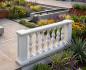 Preview: Balustrade Weißbeton 92cm hoch 125cm lang mit 5 Baluster Säulen keinen Pfeiler