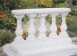 Preview: Balustrade Weißbeton 73cm hoch 125cm lang mit 5 Baluster Säulen keinen Pfeiler KP01003