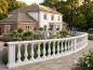 Preview: Balustrade Weißbeton 92cm hoch 125cm lang mit 5 Baluster Säulen keinen Pfeiler