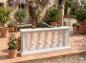 Preview: Balustrade Weißbeton 73cm hoch 125cm lang mit 5 Baluster Säulen keinen Pfeiler KP01003