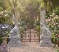 Preview: Panther Raubtier Katzen Leopard Figuren Gartendekoration Skulpturen mit Sockel