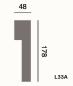 Preview: Fassadenstuck Profil Eckleiste Styroporstuck Fassadenprofil 178x48mm L33