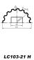 Preview: LC103-21H Halbsäulen aus Styropor Massangaben