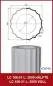 Preview: Styroporsäule flache kanneliert mit 405mm Durchmesser 200cm Styroporsäule Full Haus Gartendeko Eingang Verkleidung LC103-22F