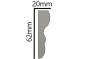 Preview: LP-18 Gipsstuck Profil 62x20mm flache Decken Eckleiste als Gips Zierleiste 350cm