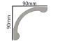 Preview: Gipsstuck Eckprofil P-6 Stuckleiste 90x90mm Gips Stuck Innenstuck Zierleisten Leisten 350cm