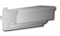 Preview: Fassadenstuck Profile Styroporstuck Leisten Fensterbank Stuckprofile 135x100mm 300cm P10A