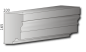Preview: Styroporstuck Profile für Fenster Verdachung WDVS Fassadenstuck Gesims Leisten 165x100mm 300cm P1A