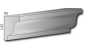 Preview: Fassadenstuck Gesims Profile Styroporstuck Leisten mit Zement Beschichtung 145x95mm 300cm P2A