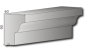 Preview: Fensterbank Styroporstuck Haus Fassadenstuck Gesims Zierleisten 90x60mm 300cm P9A