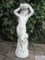 Preview: Gartenfigur Frau mit Blumenbukett im Haar Frauenskulptur Beton 130cm